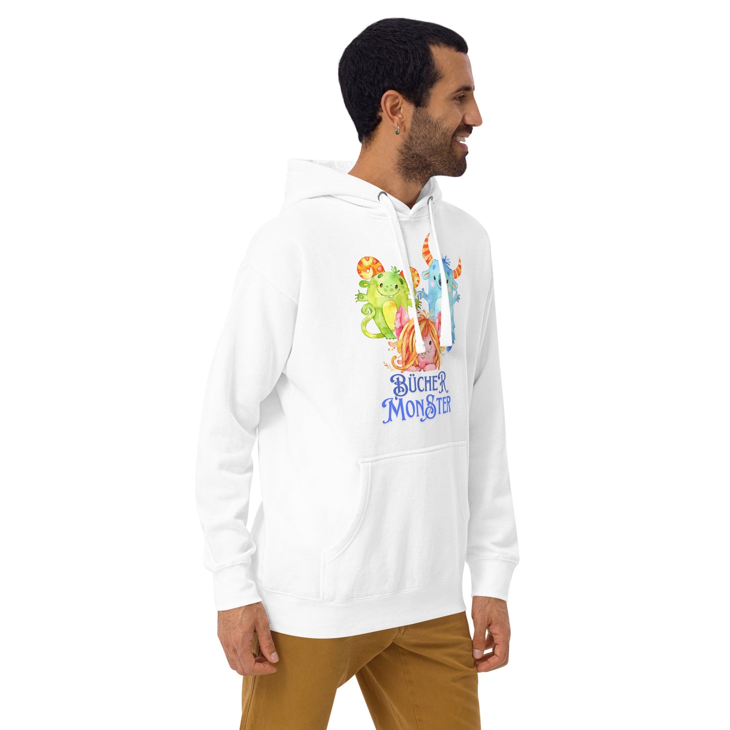 Bücher Monster Unisex-Kapuzenpullover für junge und erfahrene Leser