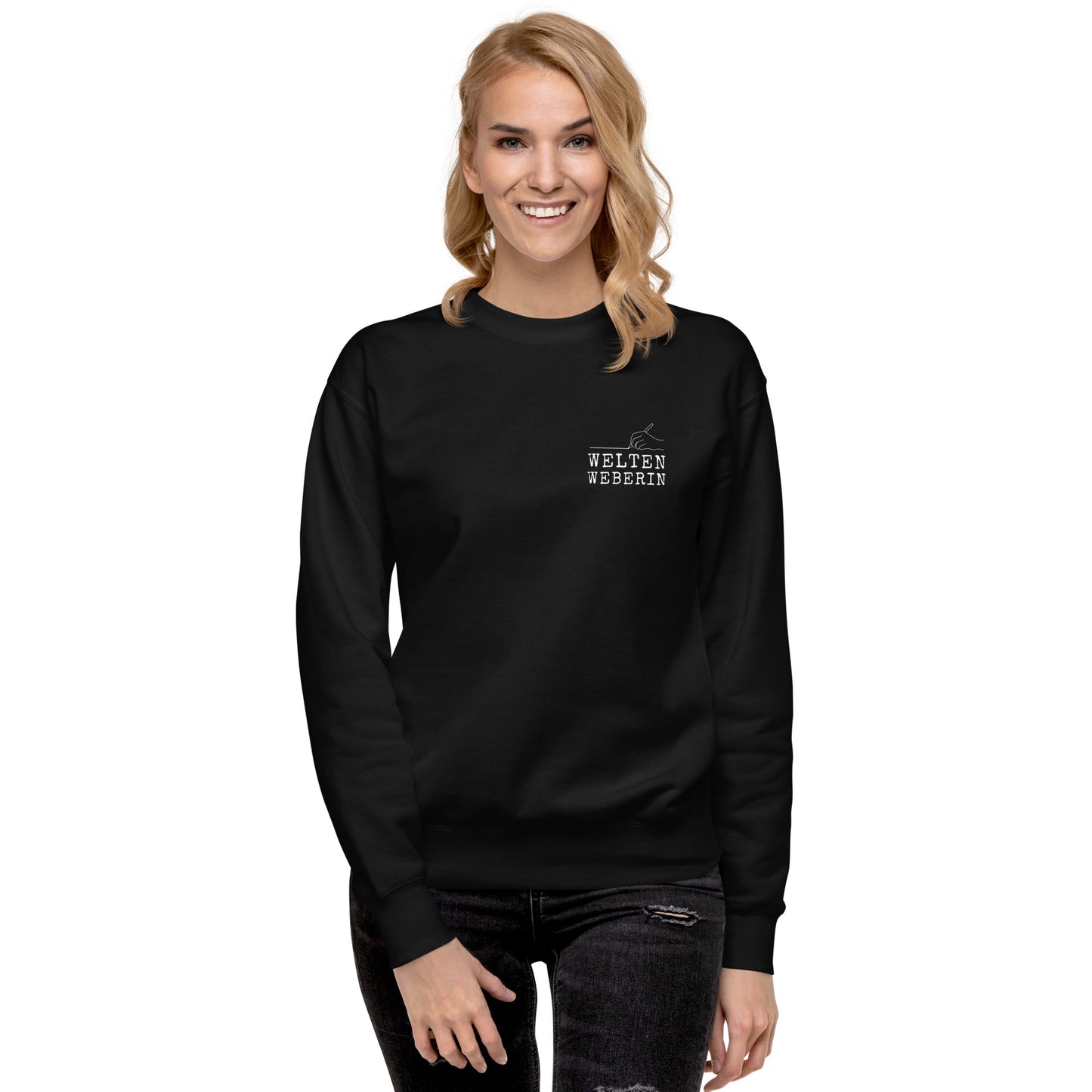 Weltenweberin Premium-Pullover für Autorinnen und Schriftstellerinnen