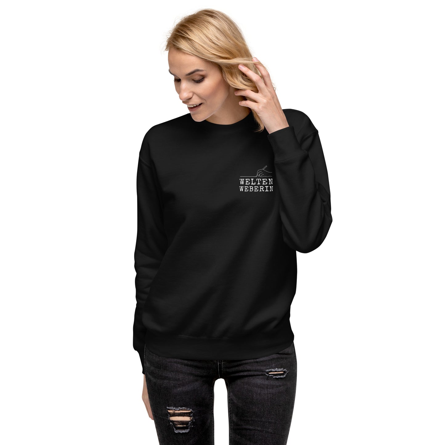 Weltenweberin Premium-Pullover für Autorinnen und Schriftstellerinnen