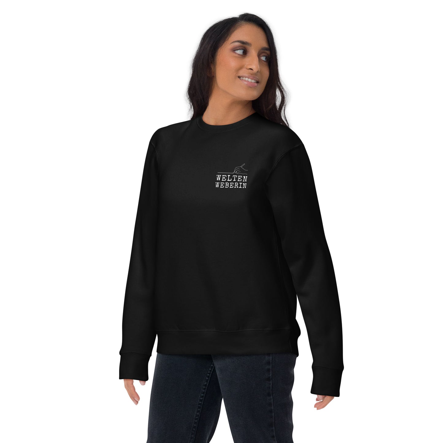 Weltenweberin Premium-Pullover für Autorinnen und Schriftstellerinnen