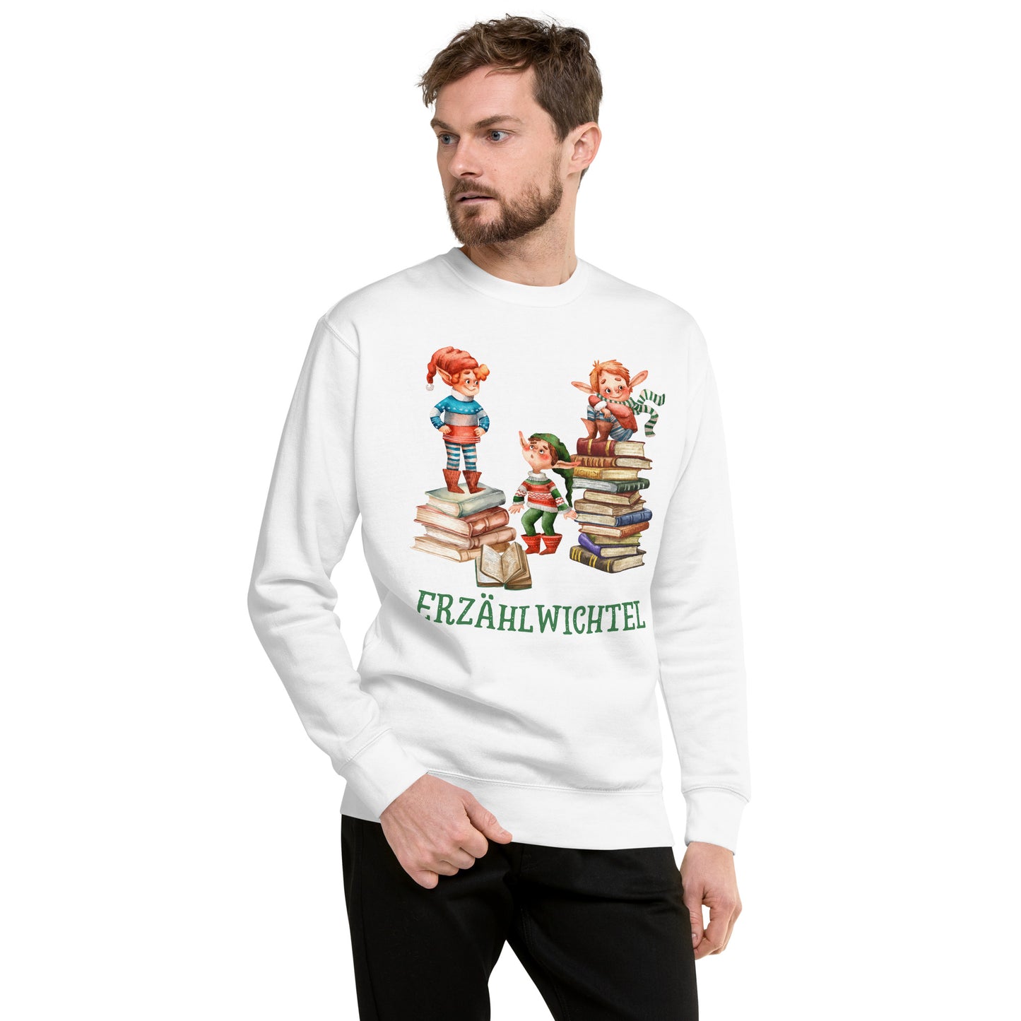 Erzählwichtel Unisex-Premium-Pullover für junggebliebene Geschichtenerzähler