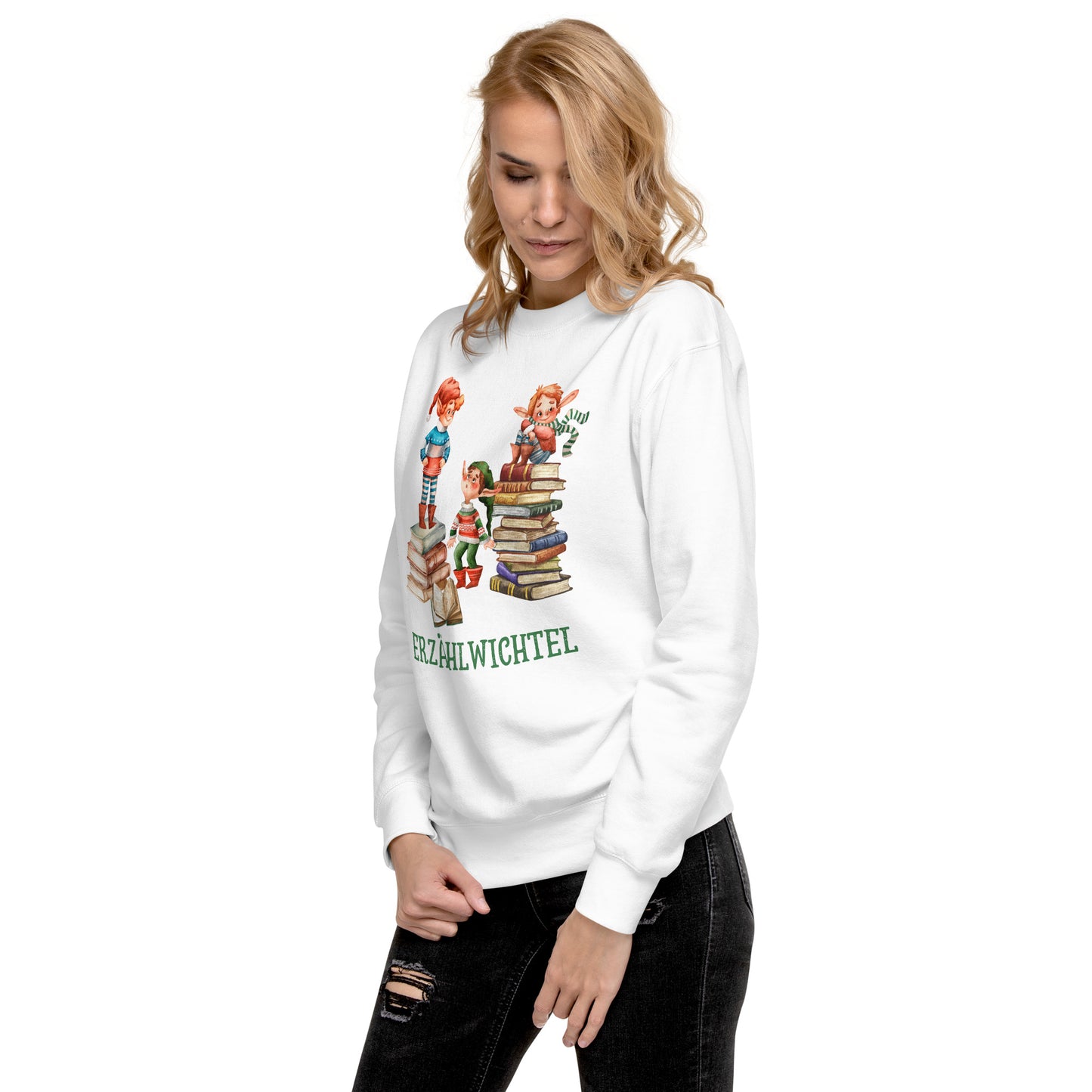 Erzählwichtel Unisex-Premium-Pullover für junggebliebene Geschichtenerzähler