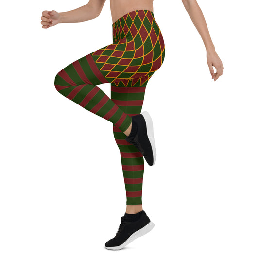 Royal Harlekin Leggings Grün Rot
