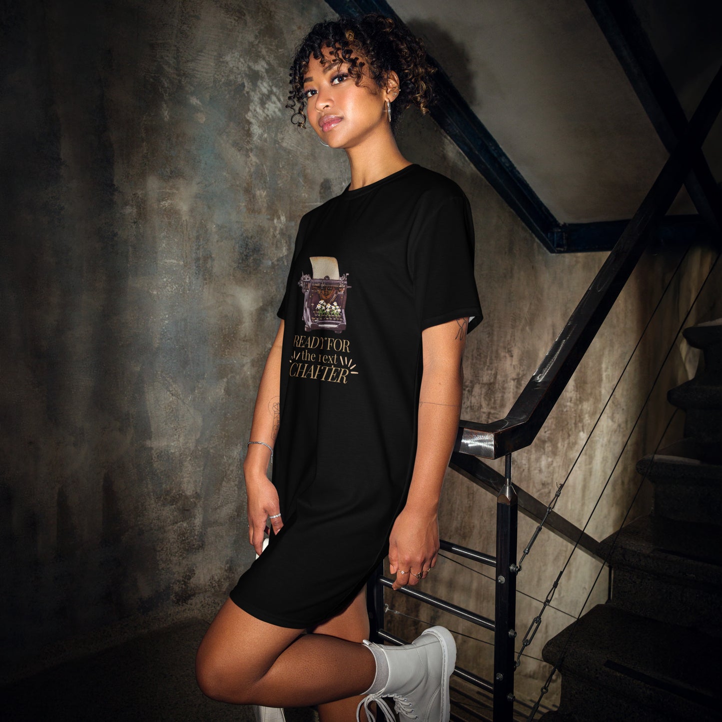 Ready for the next Chapter T-Shirt-Kleid für Autorinnen
