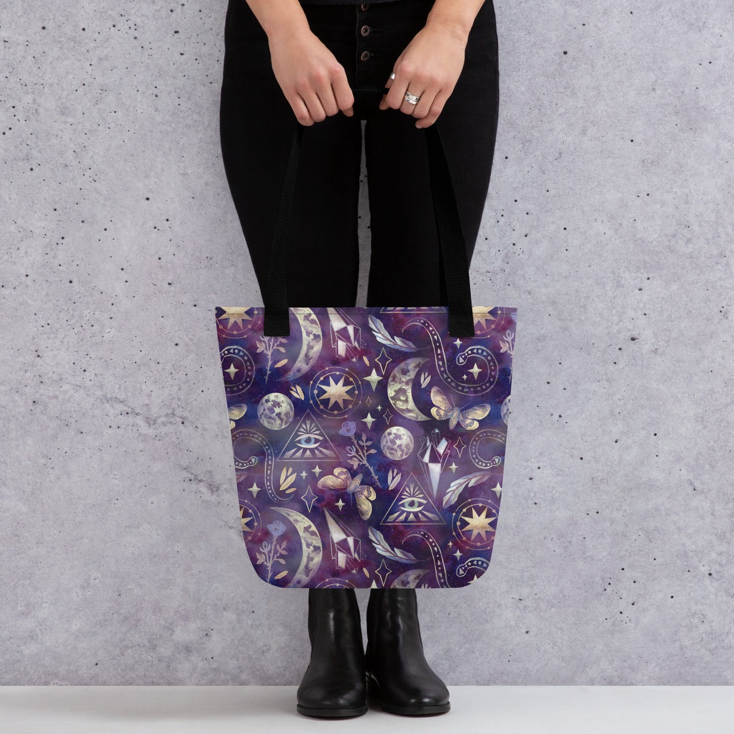 Mystische Büchertasche in Lila