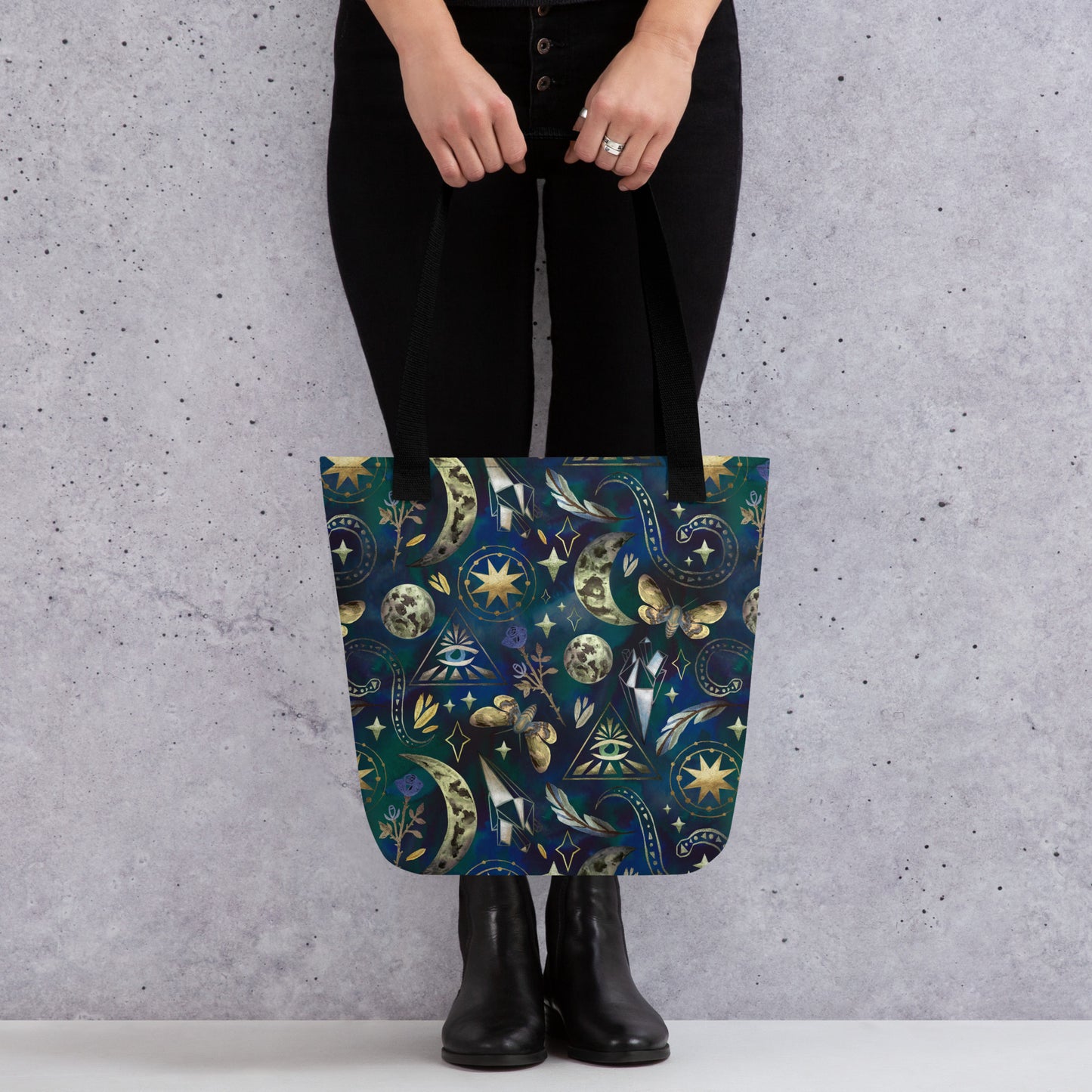 Mystische Büchertasche in Blau