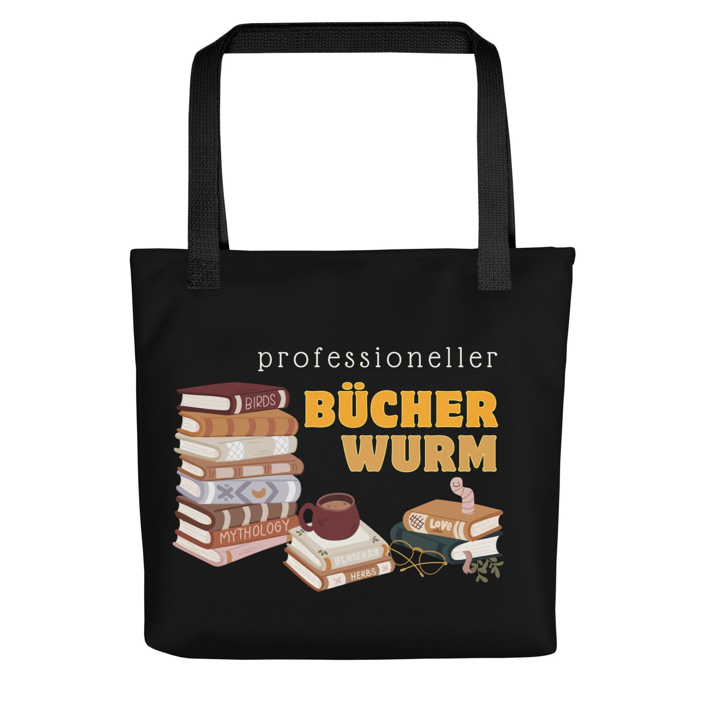 Professioneller Bücherwurm Büchertasche