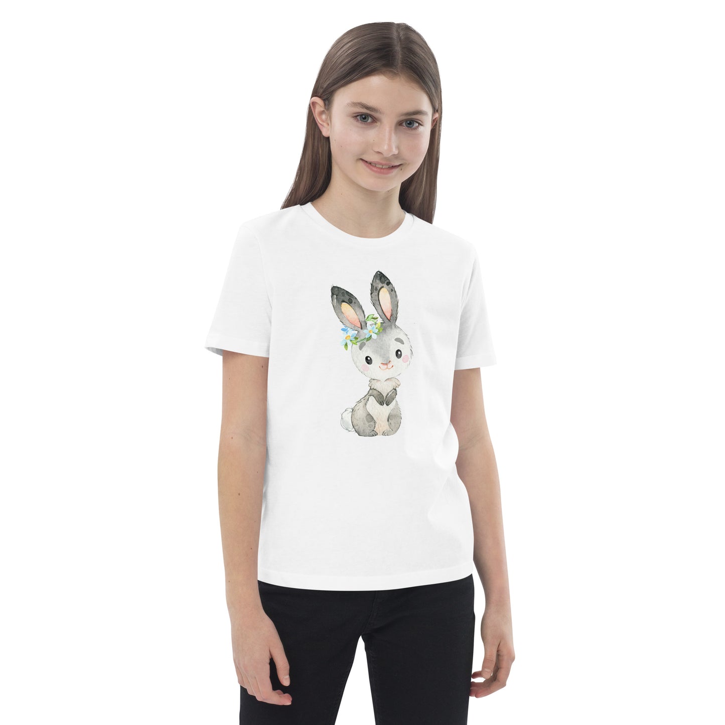 Feeling Loved Kaninchen Bio-Baumwoll-T-Shirt für Kinder