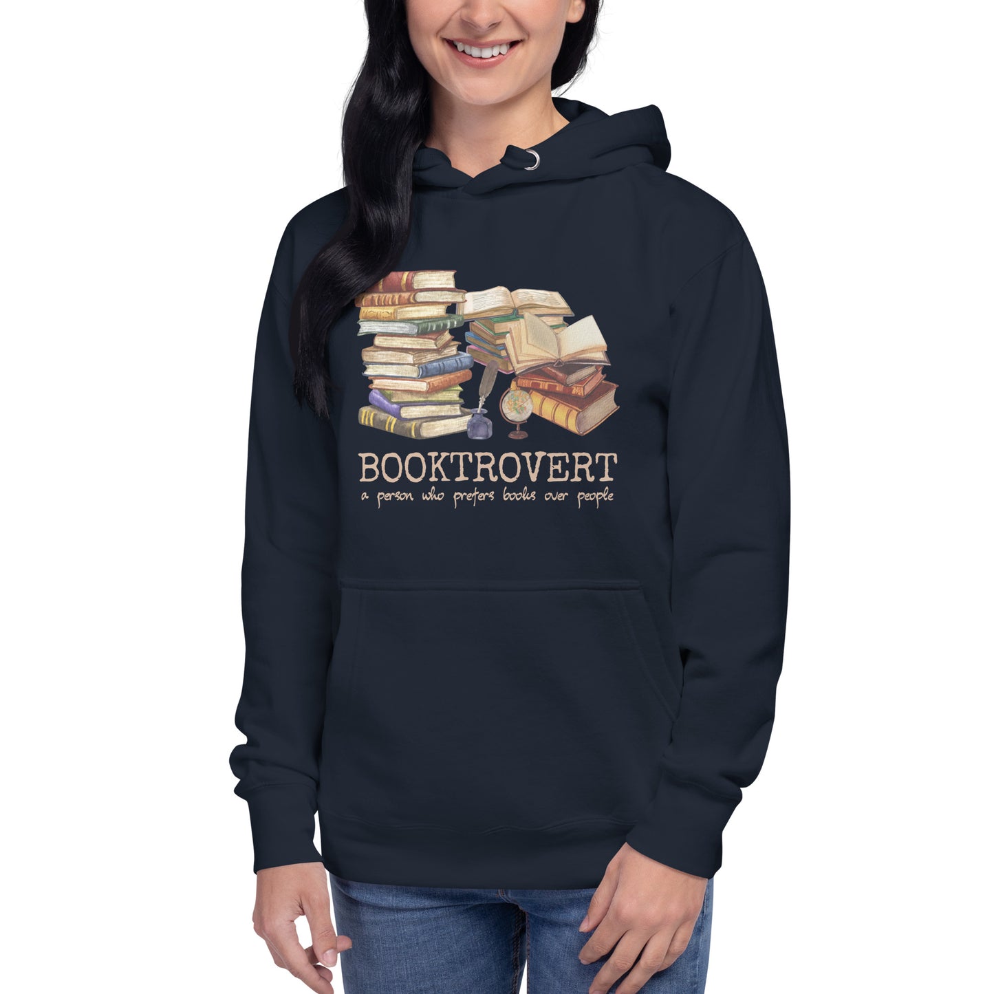 Booktrovert Unisex-Kapuzenpullover für introvertierte Bibliophile