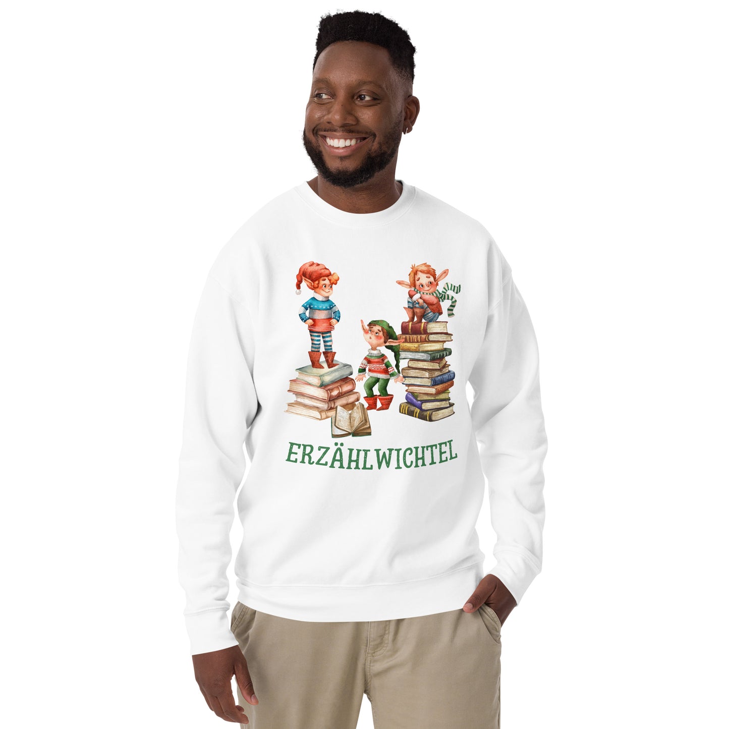 Erzählwichtel Unisex-Premium-Pullover für junggebliebene Geschichtenerzähler