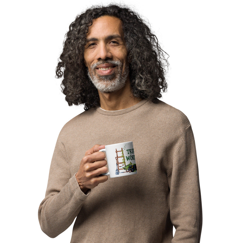 Triff mich im Wörtergarten Kaffeetasse für lesende Gärtner