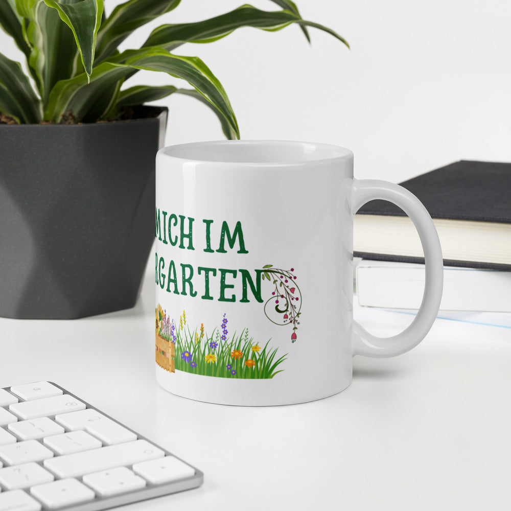 Triff mich im Wörtergarten Kaffeetasse für lesende Gärtner